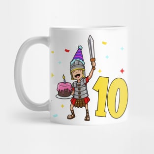 I am 10 with Centurion - kids birthday 10 years old Mug